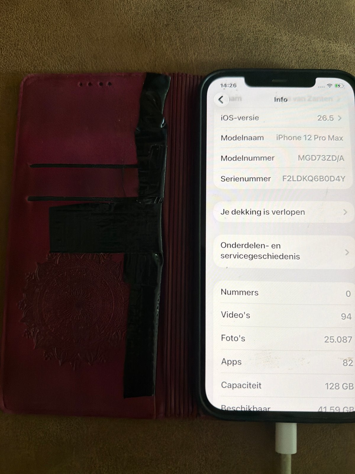 iPhone 12 Pro Max 128GB - Goede staat, Zwart, Zonder simlock, Zonder abonnement, 128 GB