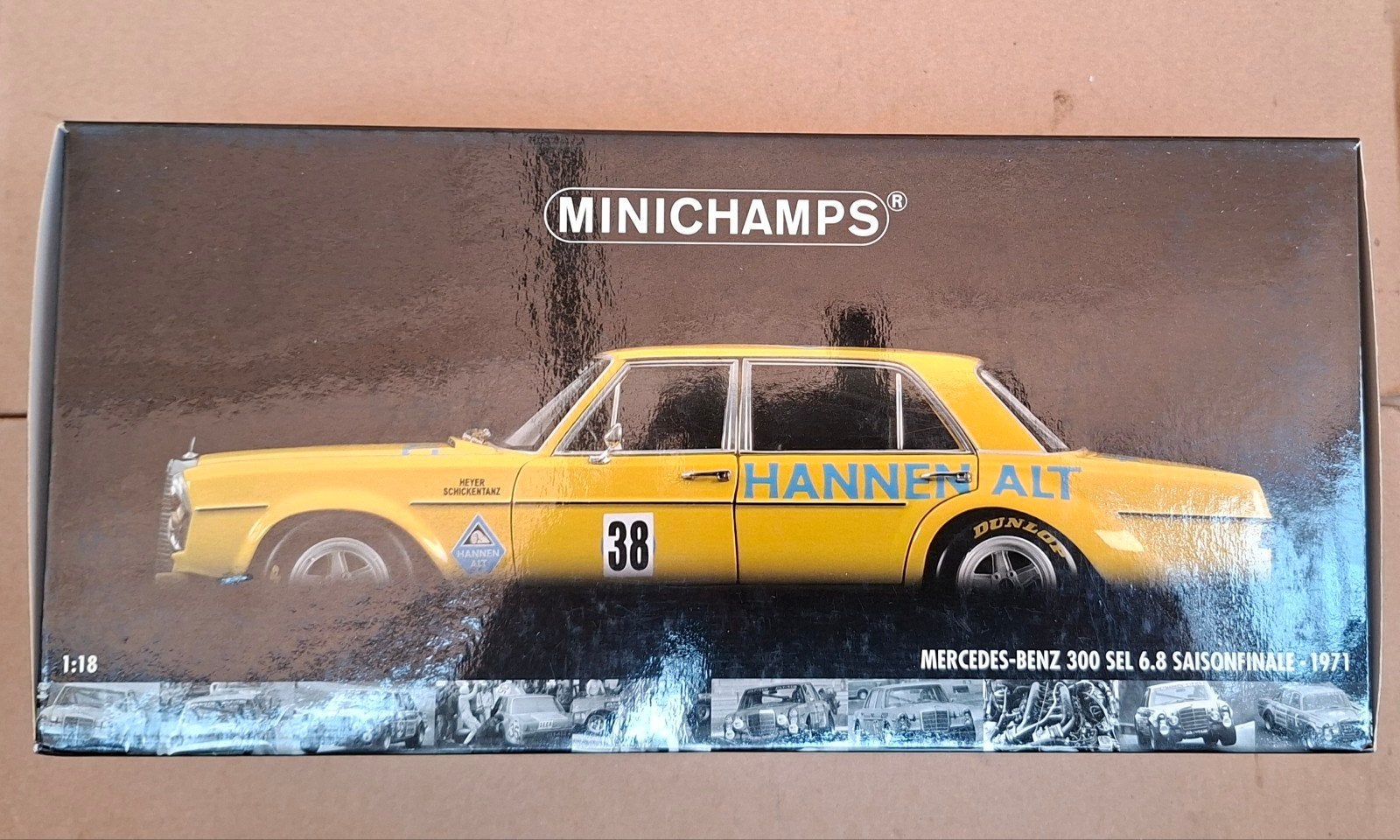 Mercedes-Benz 300 SEL 6.8 Saisonfinale 1971, Hobby en Vrije tijd, Modelauto's | 1:18, Verzenden, Zo goed als nieuw, MiniChamps
