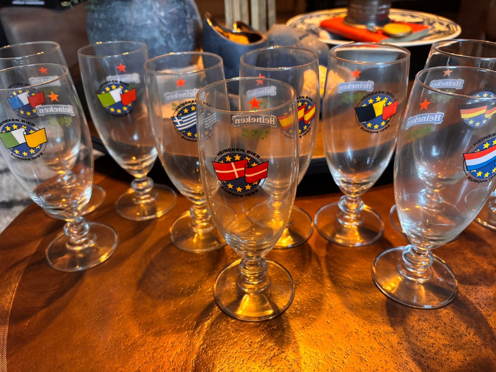 Te koop 10 bierglazen EK voetbal 1992, Ophalen, Nieuw, Bierglas