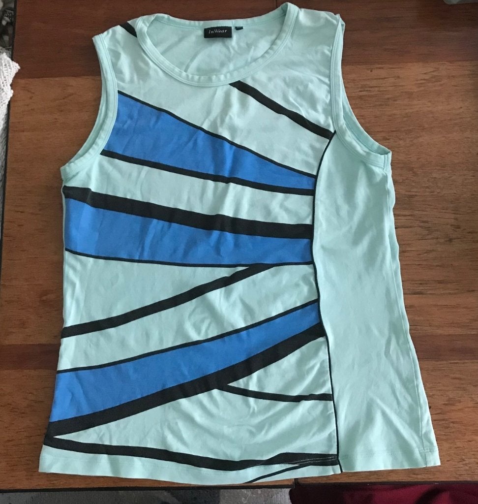 Lichtblauwe top/hemdje van InWear, Maat 38/40 (M), Blauw, Ophalen of Verzenden, Zonder mouw