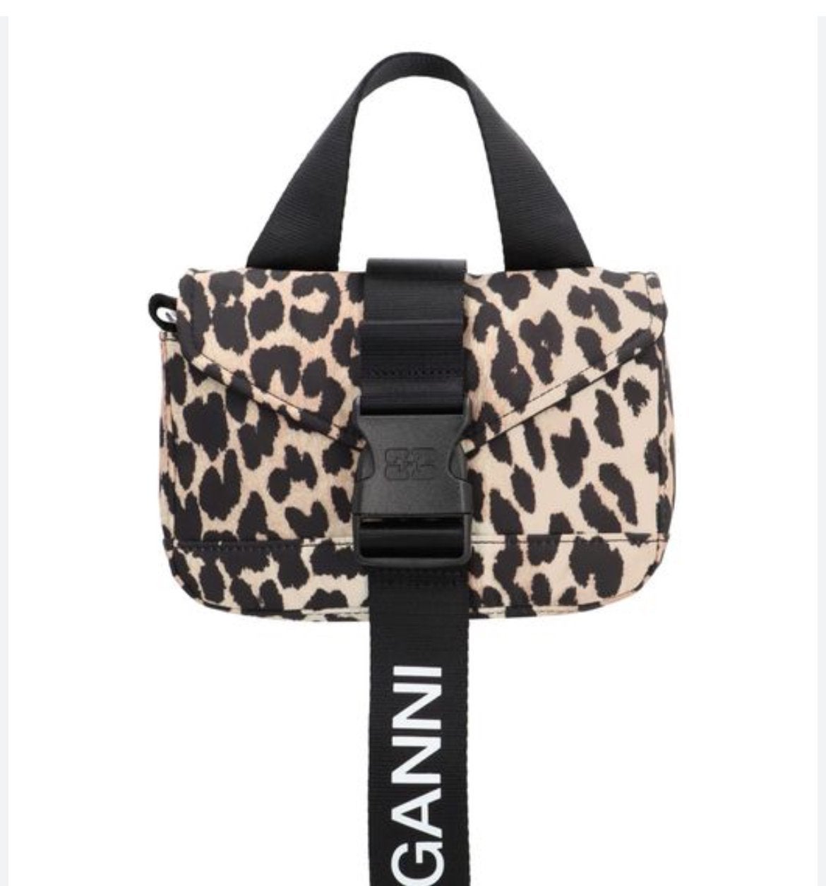 Ganni crossbody tas panterprint, Ophalen, Zo goed als nieuw, Zwart