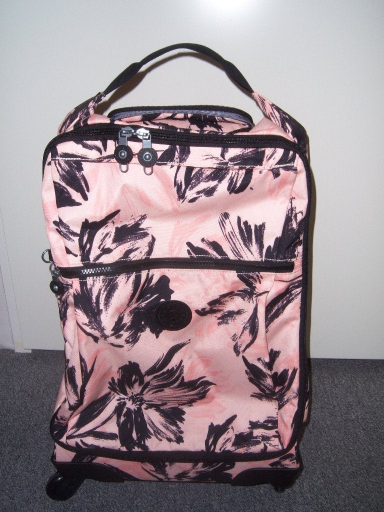 Medium sized reiskoffer / koffer van Kippling roze & zwart, Uitschuifbare handgreep, 50 tot 60 cm, Ophalen of Verzenden, Zo goed als nieuw