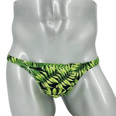 Heren groene bladeren zwemstring zwemslip zwembroek, Verzenden, Overige maten, Meerkleurig