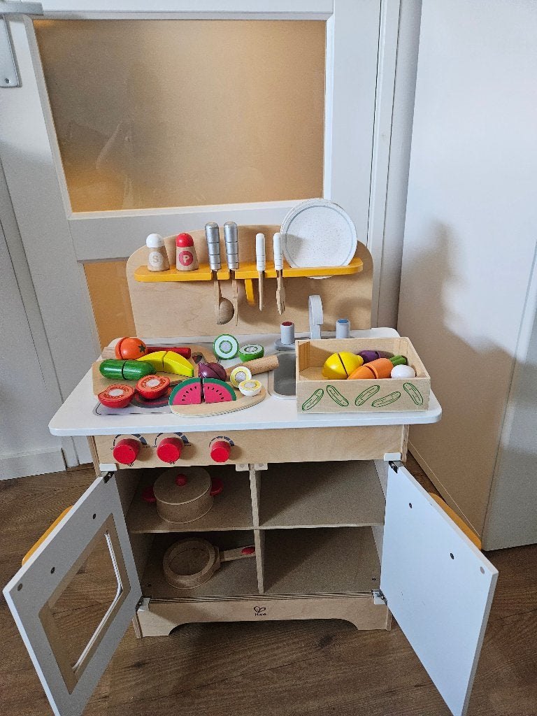 Speelkeukentje Hape incl. accessoires, Ophalen, Gebruikt, Hout, Speelkeuken