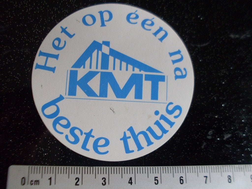 sticker KMT logo het op één na beste thuis embleem, Verzenden, Zo goed als nieuw, Bedrijf of Vereniging