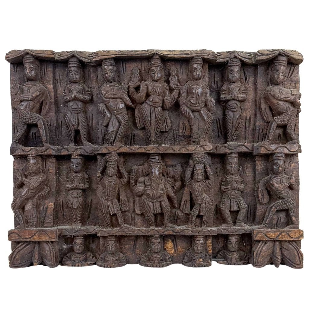 Tempelfries – Ganesha – Indiaas houtsnijwerk, Antiek en Kunst, India, Ophalen of Verzenden, Houtsnijwerk, Hout