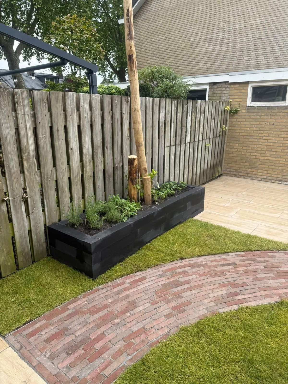 Antraciet beton wallblock / stapelblok 60x12x12 cm, Overige typen, Onbekend, Nieuw, Ophalen of Verzenden