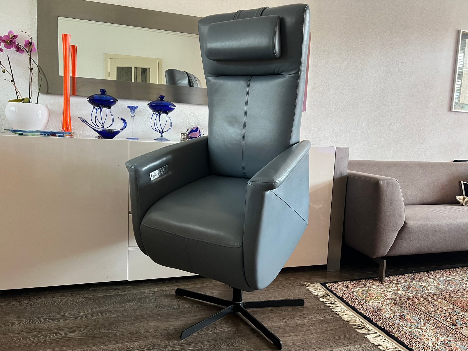 Prominent sta op stoel/sta op fauteuil Toscana op accu, Ophalen of Verzenden, Zo goed als nieuw, Leer, Sta op fauteuil/sta op stoel/relax fauteuil/relaxstoel