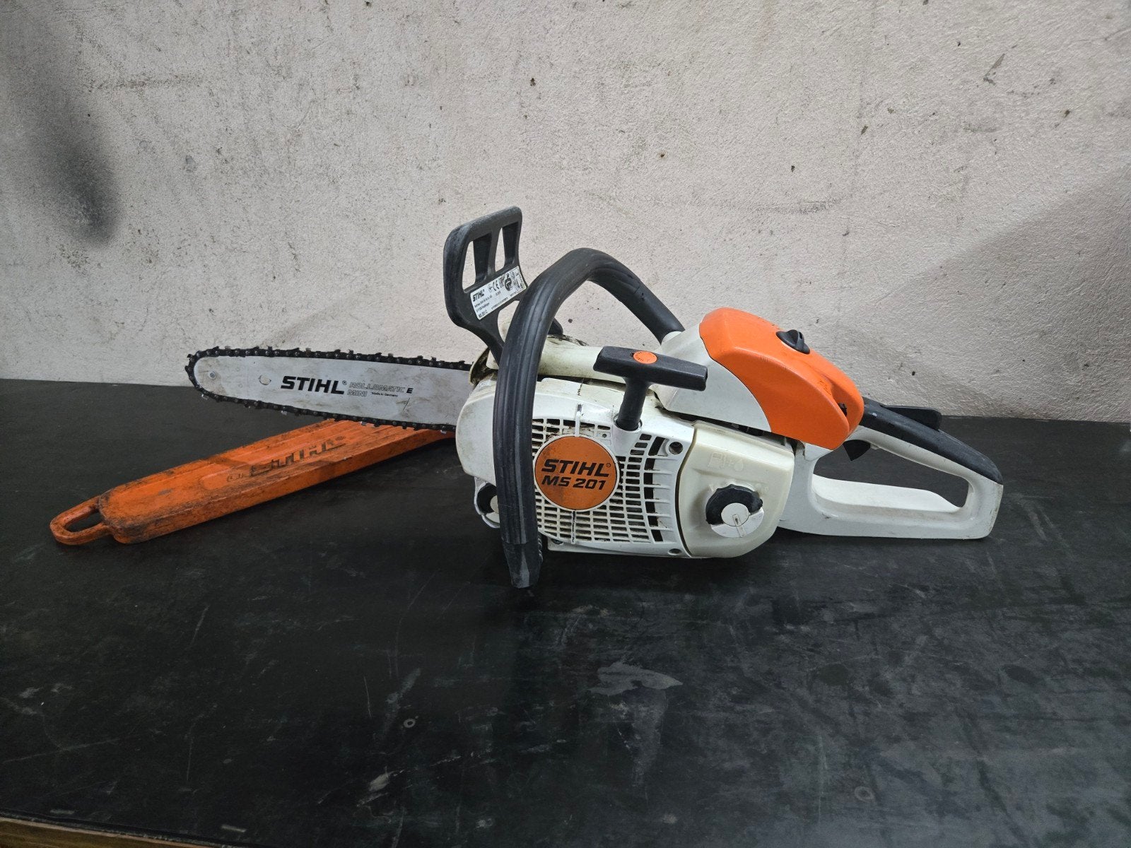 Stihl MS201 Kettingzaag | Goedwerkend | 30cm blad MS 201 C, Tuin en Terras, Info@stihl.nl, Stihl, Gebruikt, Stihl MS201 C kettingzaag
