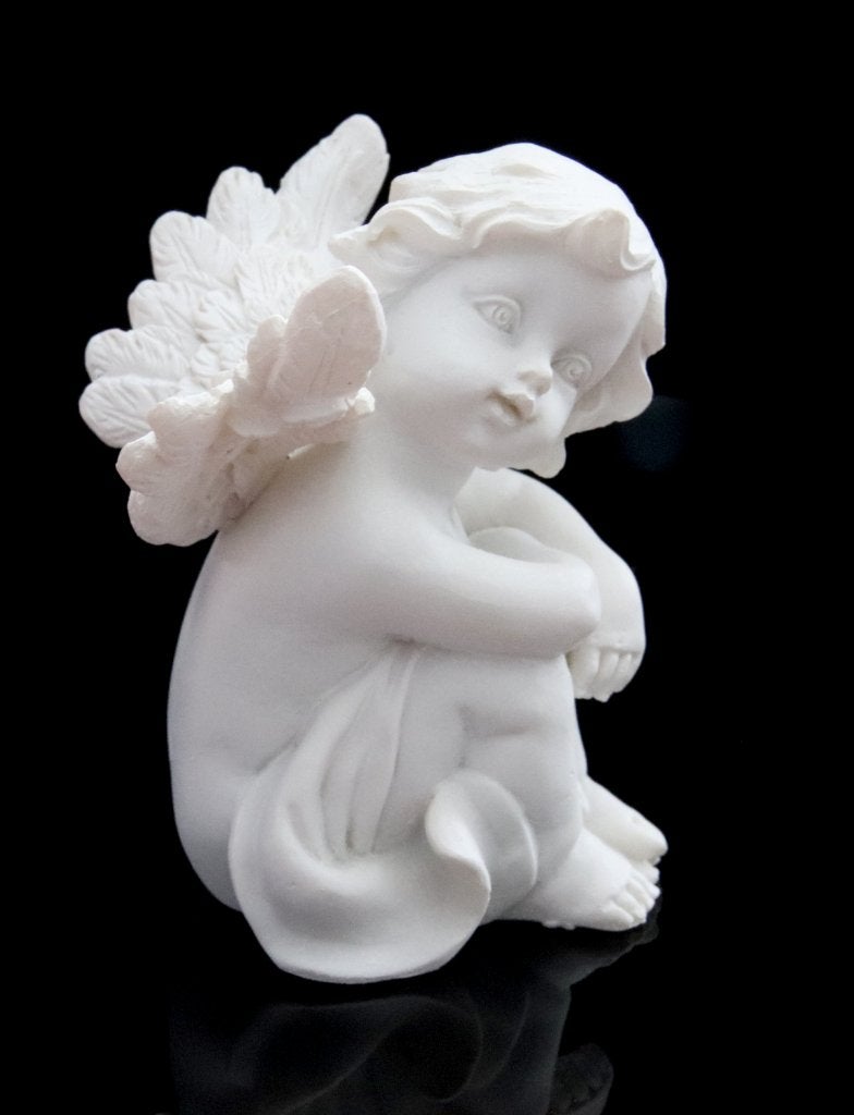 Mini urn cherubijn met kleine vleugeltjes links of rechts, Ophalen of Verzenden, Nieuw