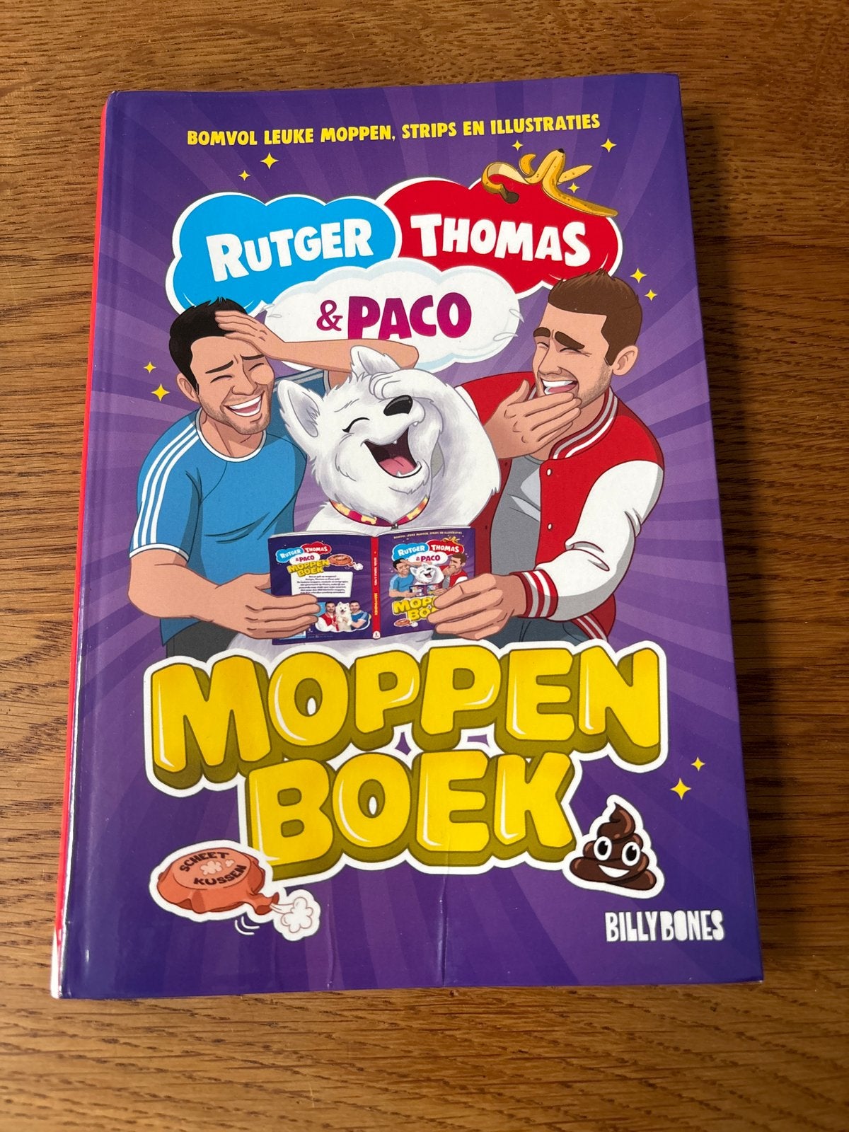 Rutger, Thomas & Paco Moppenboek - Bomvol Leuke Moppen, Boeken, Ophalen of Verzenden, Zo goed als nieuw, Fictie algemeen