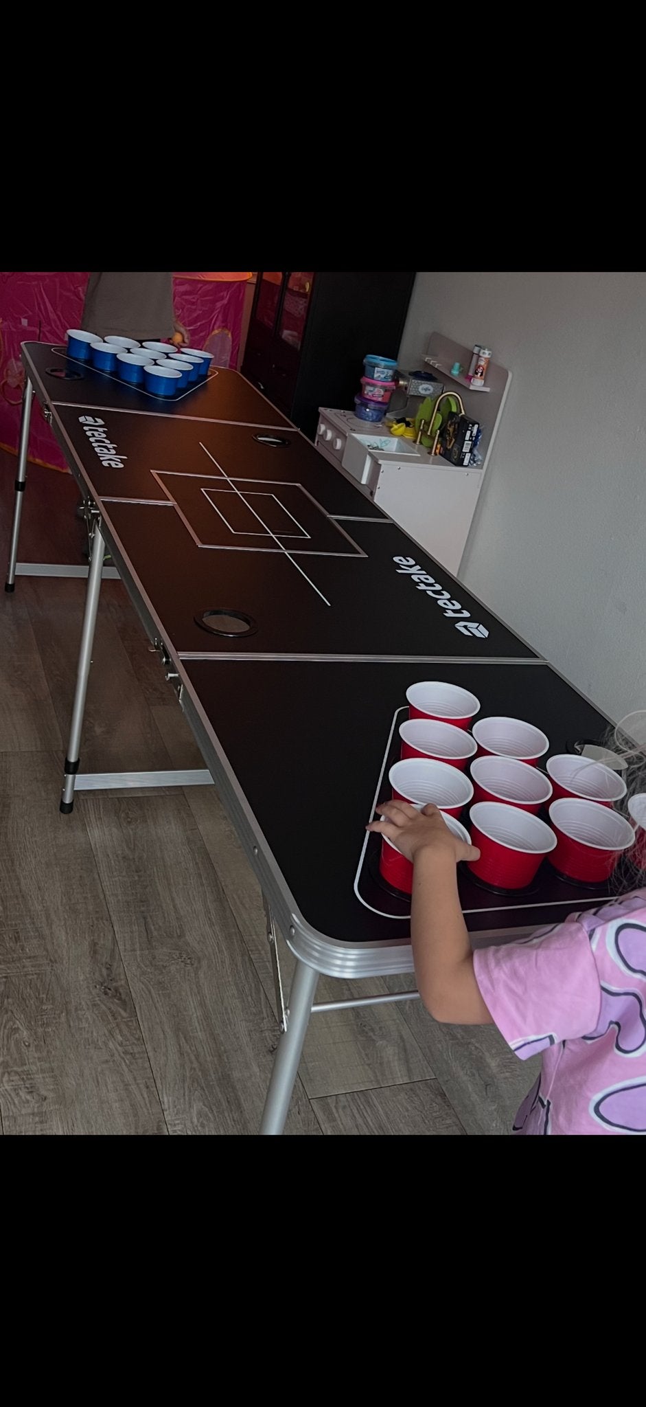 Opvouwbare Beer Pong Tafel - Tectake, Een of twee spelers, Ophalen, Zo goed als nieuw