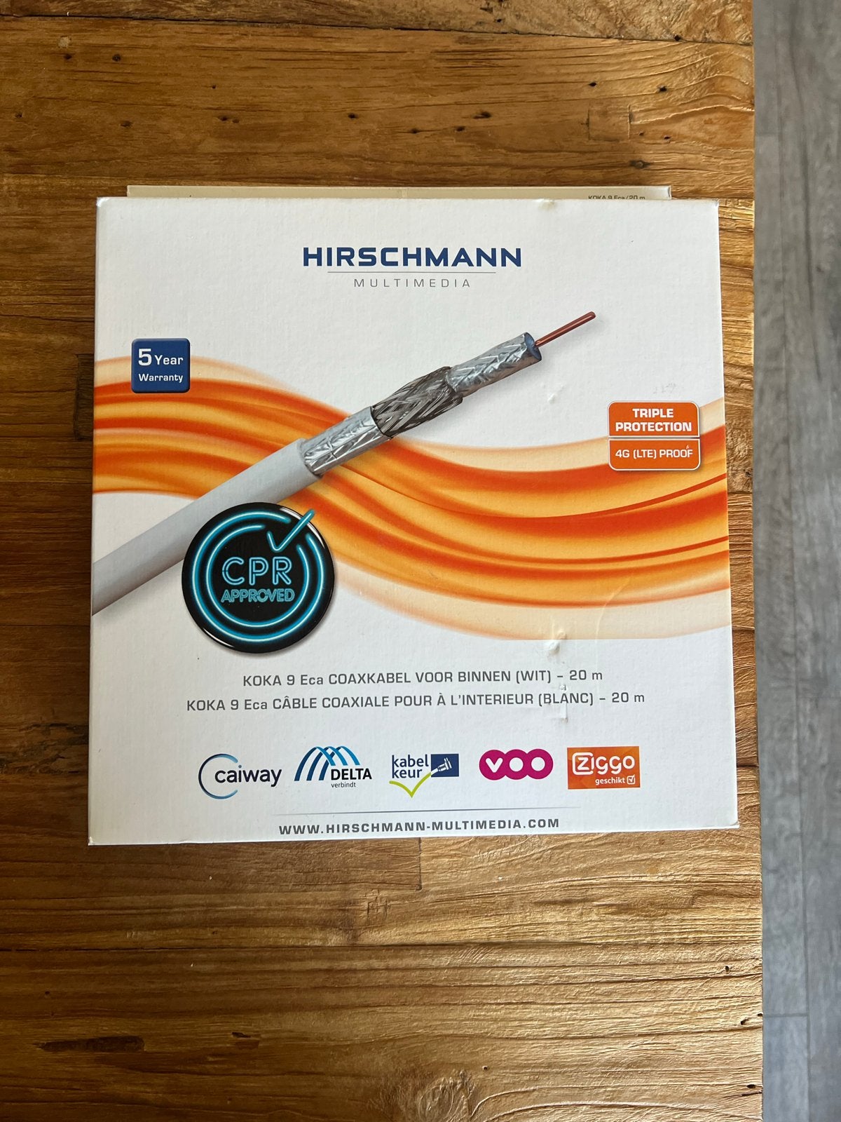 Hirschmann KOKA 9 Eca Coaxkabel - 20m (Nieuw), Ophalen, Nieuw, 10 meter of meer, Coaxiale kabel