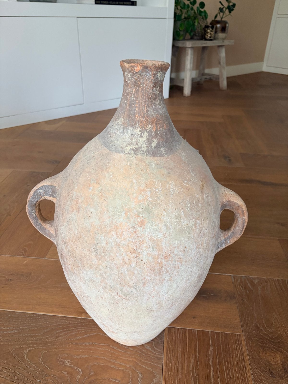 Antieke Terracotta Amfora Vaas met Handvatten, Ophalen