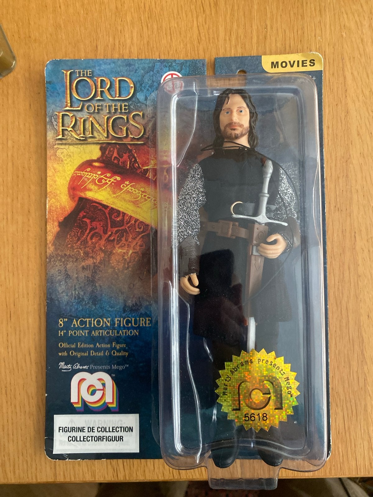 Aragorn actiefiguur - Lord of the Rings - Mego (22cm), Verzamelen, Ophalen of Verzenden, Nieuw, Actiefiguurtje
