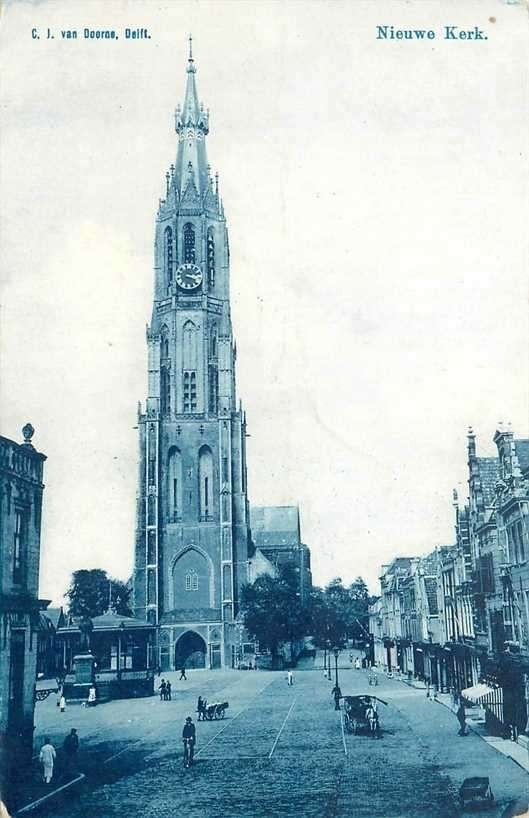380-415-021 Delft Nieuwe Kerk, Verzenden, Voor 1920, Zuid-Holland
