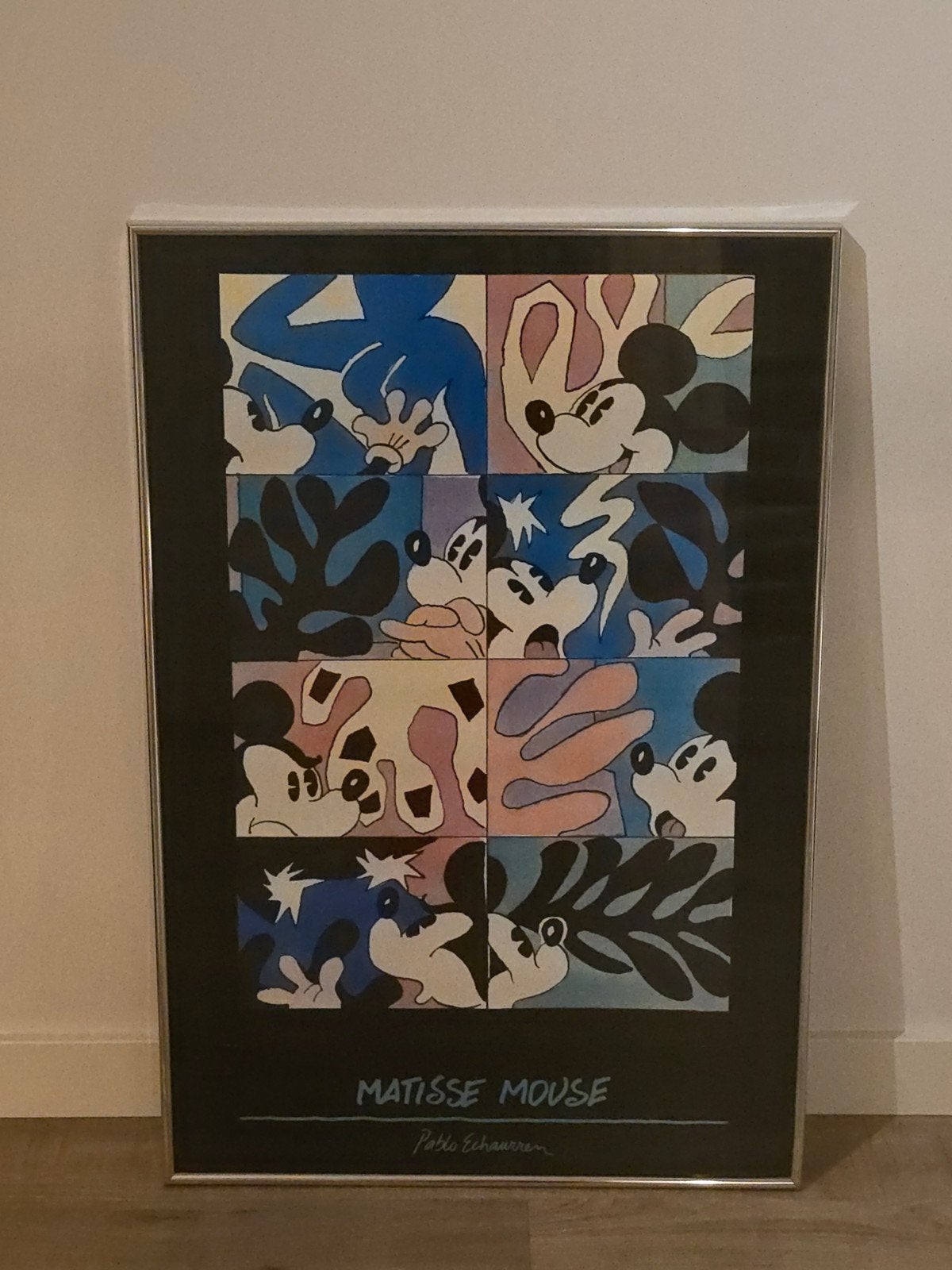 PABLO ECKAURREN. MICKEY MOUSE ANDY WARHOL., Verzamelen, Ophalen of Verzenden, Zo goed als nieuw, Deurposter of groter, Met lijst