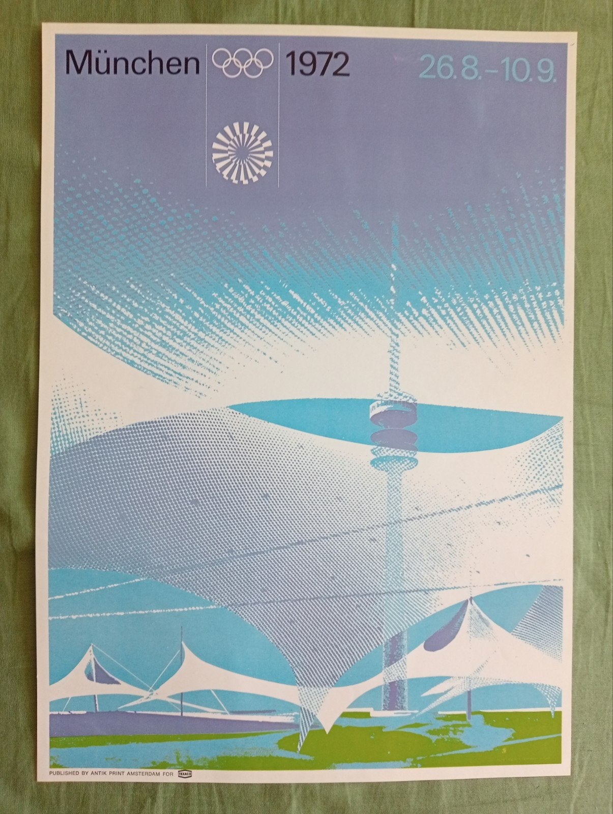 Olympische Spelen München 1972 Poster, Verzamelen, Posters, Ophalen of Verzenden, Sport, A1 t/m A3, Rechthoekig Staand
