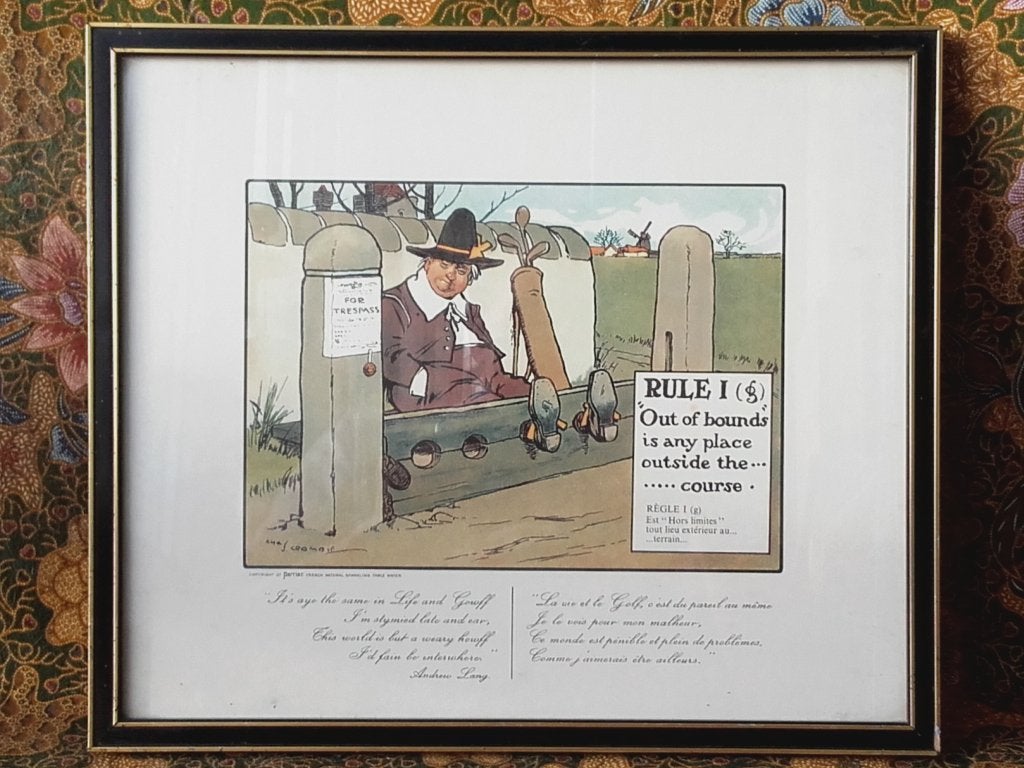 Mooie oude ingelijste Perrier litho uit Engeland 34,2 cm.