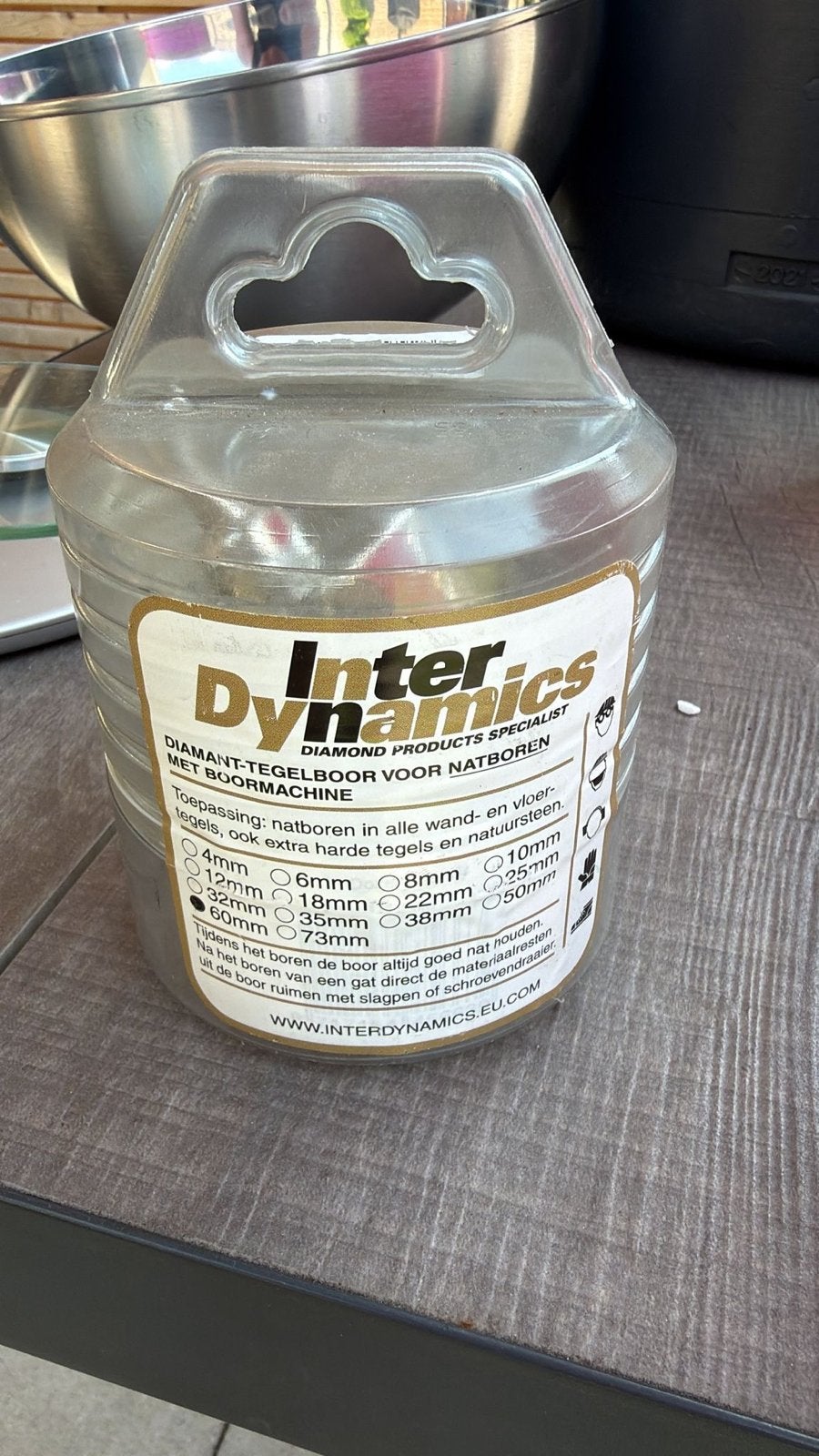 InterDynamics Diamant-tegelboor voor natboren 60mm, Ophalen, Nieuw, Overige typen