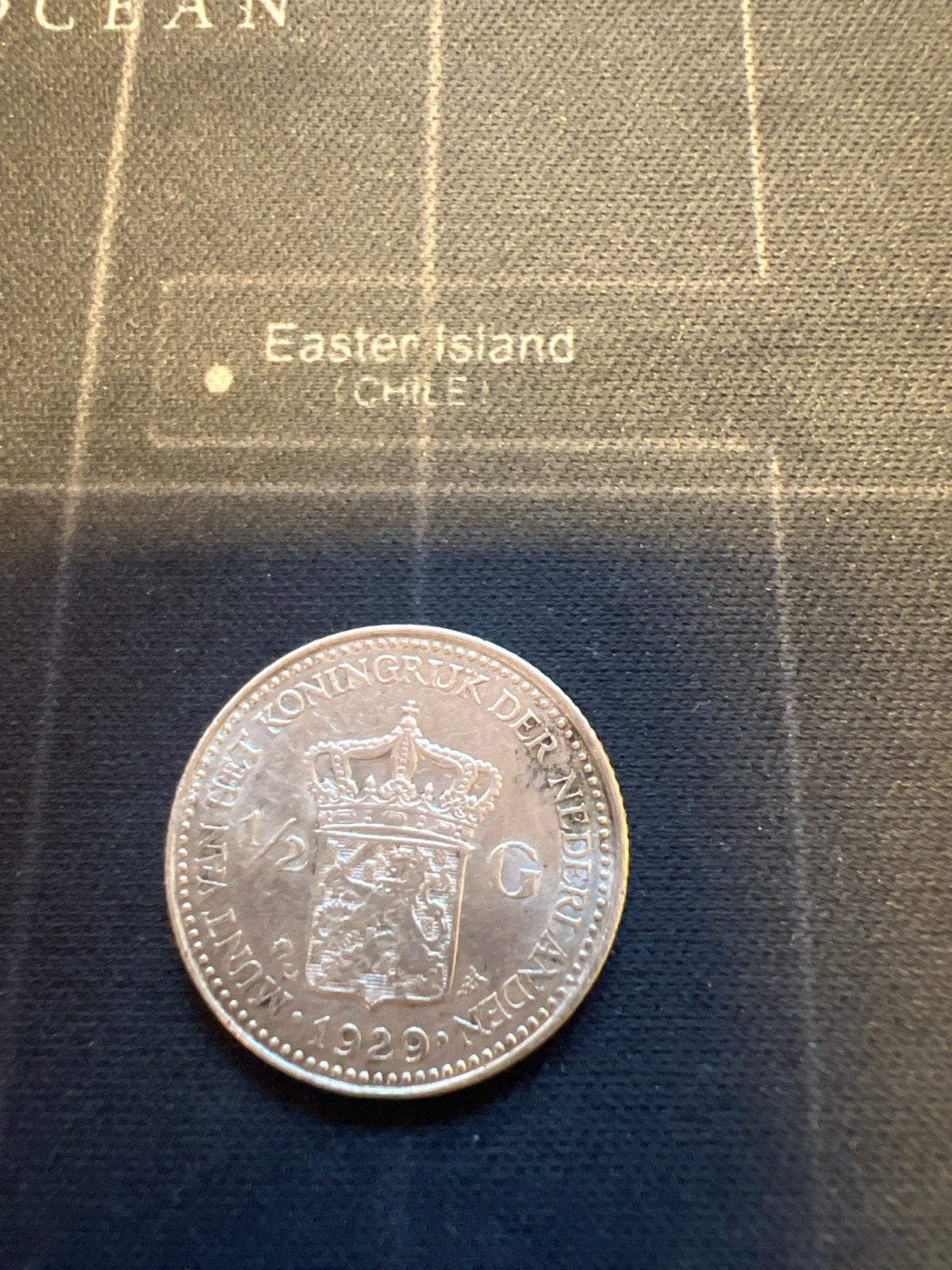 Zilveren halve gulden 1929 - Koningin Wilhelmina, Postzegels en Munten, Ophalen, ½ gulden, Zilver, Koningin Wilhelmina
