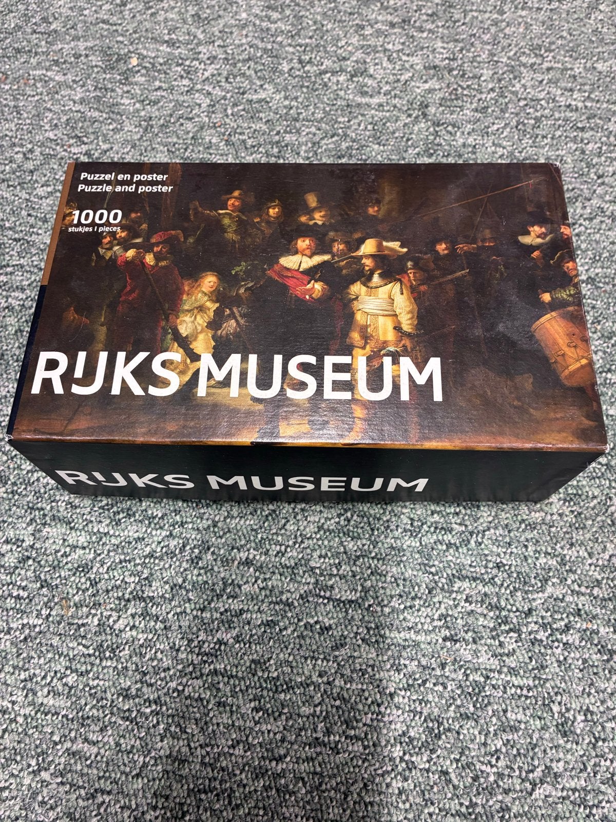 Rijksmuseum Nachtwacht Puzzel 1000 stukjes, Ophalen of Verzenden, 500 t/m 1500 stukjes, Zo goed als nieuw, Legpuzzel