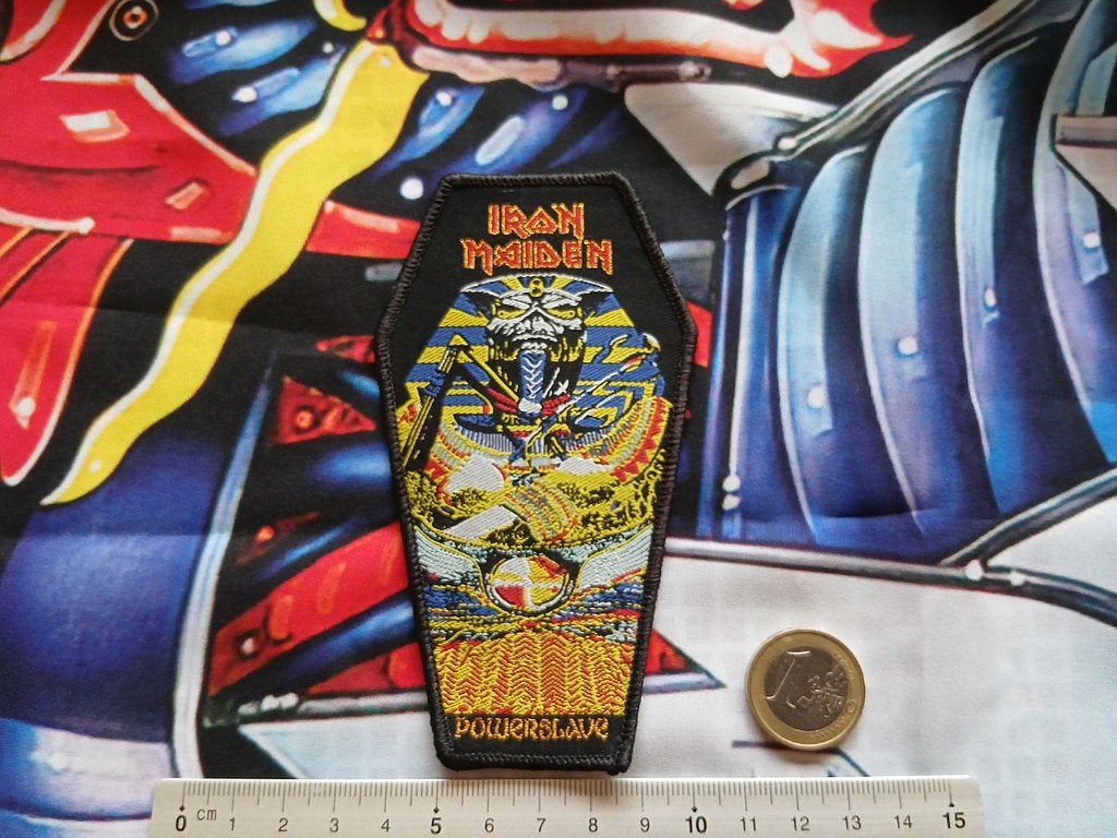 Iron Maiden prachtige  limited edition Powerslave patch 349, Ophalen of Verzenden, Nieuw, Kleding