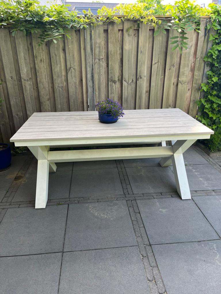 Life Outdoor Living Tuintafel met bank, Ophalen of Verzenden, Gebruikt, Rechthoekig, Hout