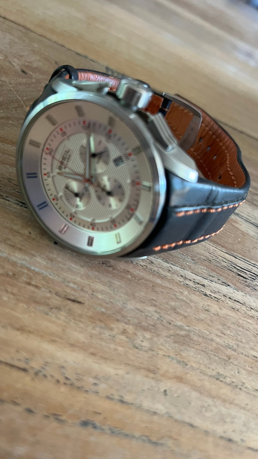 Breil Milano BW0489 Chronograaf – Swiss Made – 45 mm, Ophalen, Leer, Overige merken