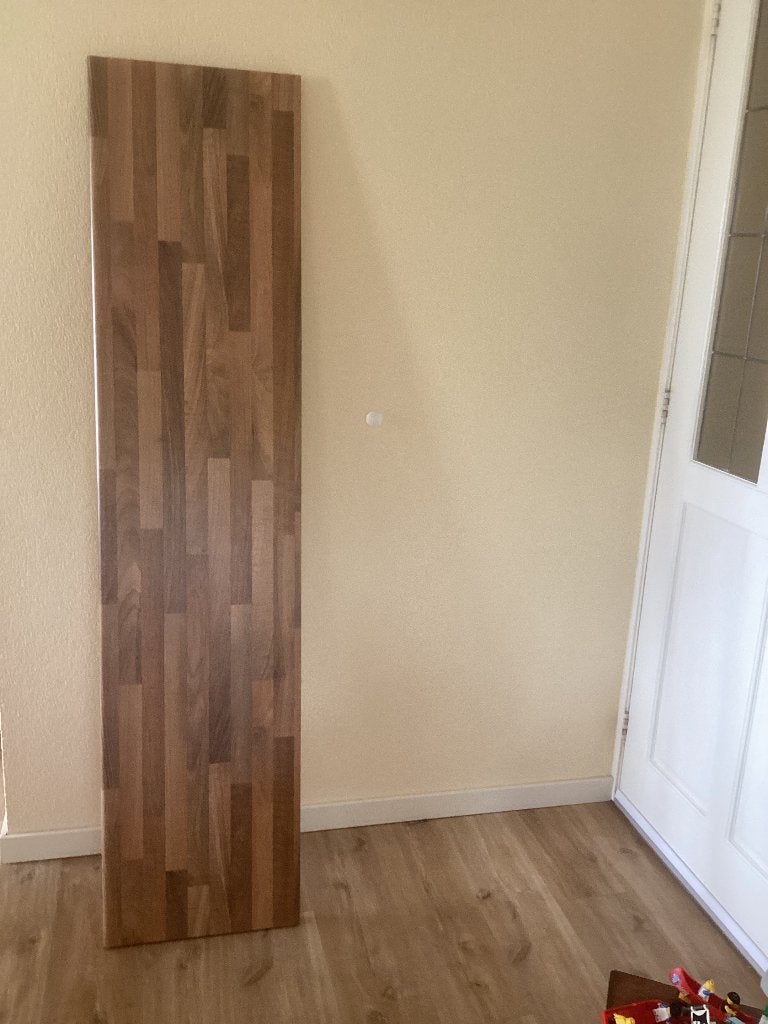 Eikenfineer plank, Ophalen, 25 tot 50 mm, Zo goed als nieuw, Plank