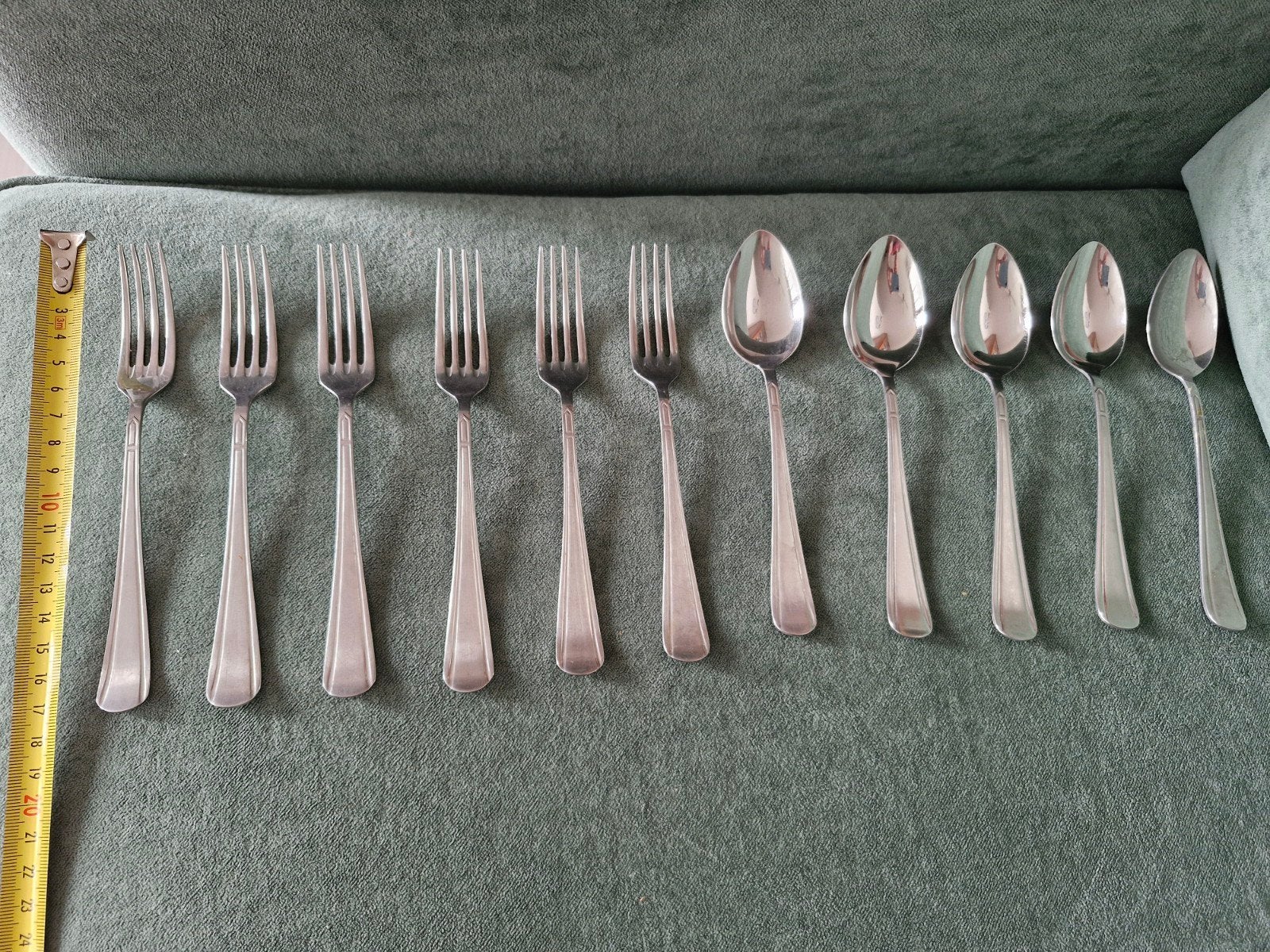Vintage Sola bestekset - 6 vorken en 4 lepels, Antiek en Kunst, Antiek | Bestek, Ophalen of Verzenden