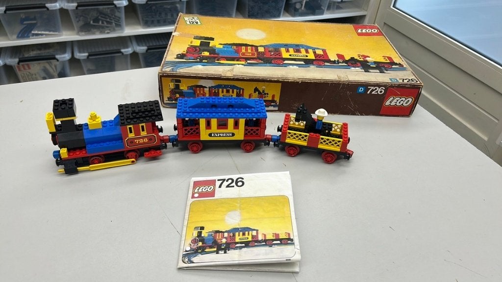 SB2827 Lego trein 726 12V zeldzaam., Kinderen en Baby's, Speelgoed | Duplo en Lego, Ophalen of Verzenden, Zo goed als nieuw