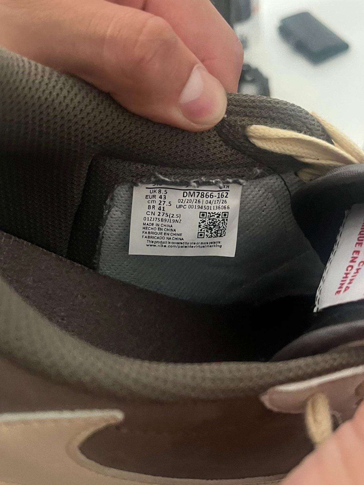 Nike Jordan Travis Scott Reverse Mocha, Kleding | Heren, Schoenen, Ophalen of Verzenden, Zo goed als nieuw, Bruin, Sneakers of Gympen