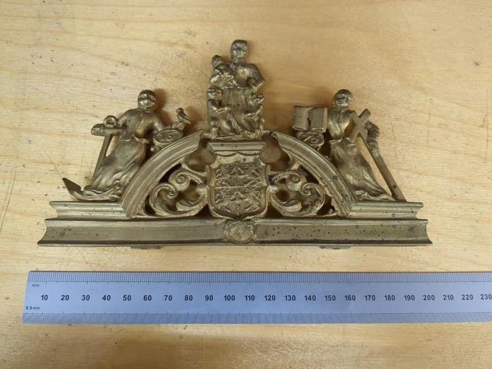 Messing belhek voor Zaanse klok, Antiek en Kunst, Antiek | Klokken, Ophalen of Verzenden