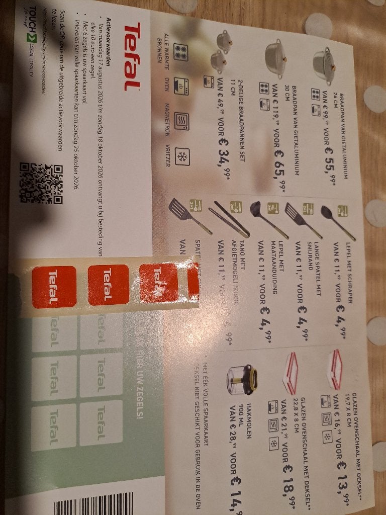 plus supermarkt montfort tefal zegels, Plus, Ophalen of Verzenden