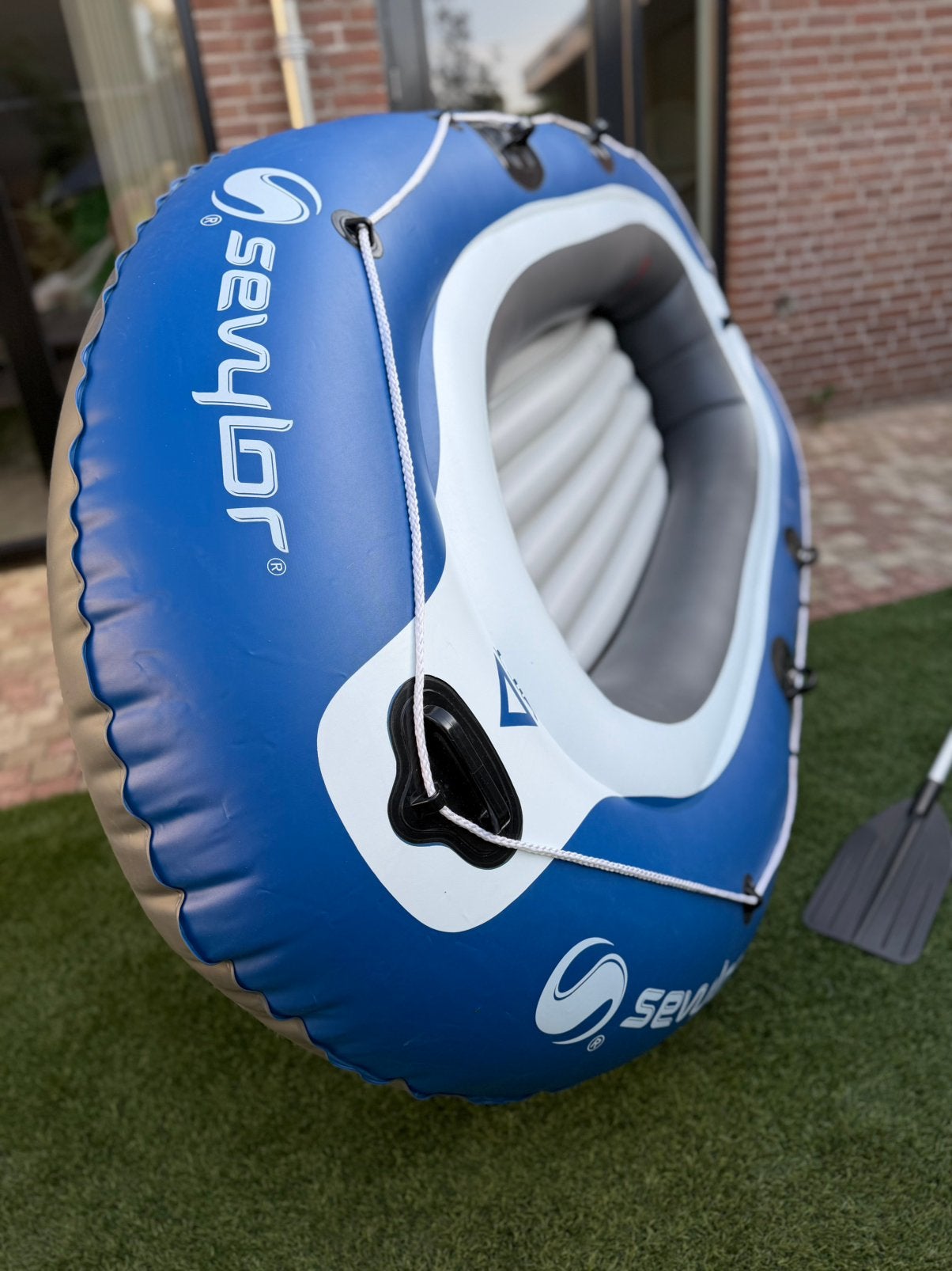 Opblaasbare roeiboot Caravelle K105 met peddels, Ophalen, Zo goed als nieuw