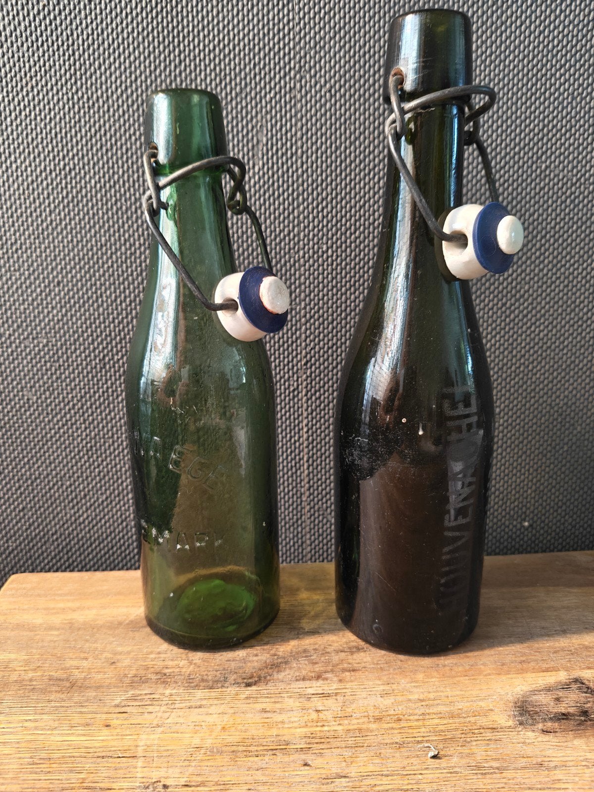 Vintage bierflesjes Houvennaghel Veurne & Louwaege Kortemark, Antiek en Kunst, Ophalen of Verzenden