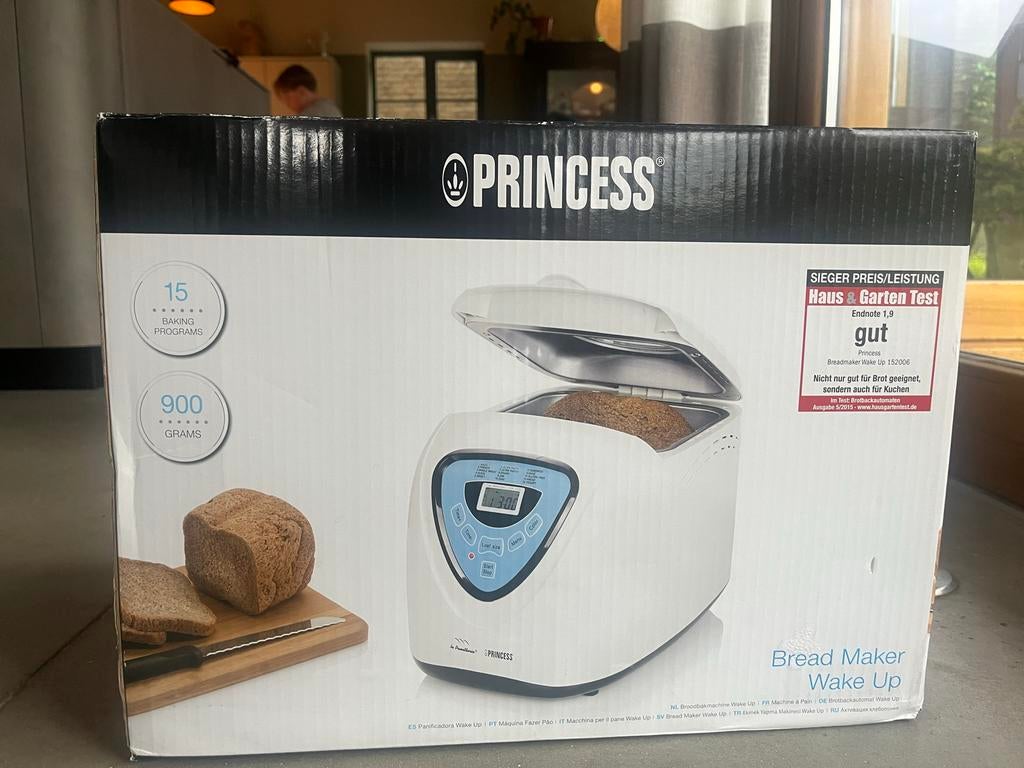 Princess Broodbakmachine - Nieuw in doos, Met timer, Meer dan 10 programma's, 800 tot 1200 gram deeg, Nieuw