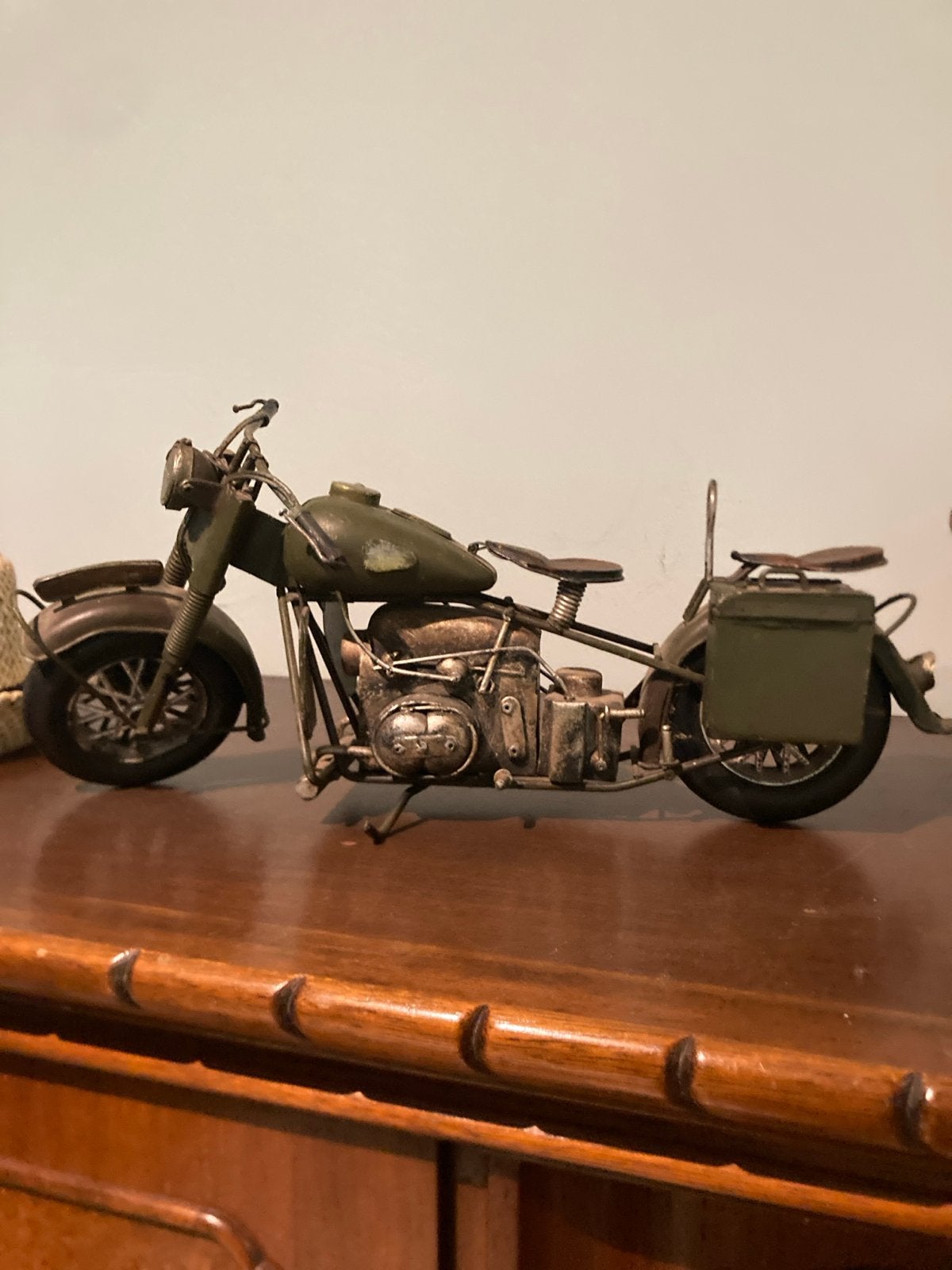 Vintage Militaire Motorfiets Model - Decoratief, Gebruikt, 1:50 of kleiner, Overige typen, Ophalen