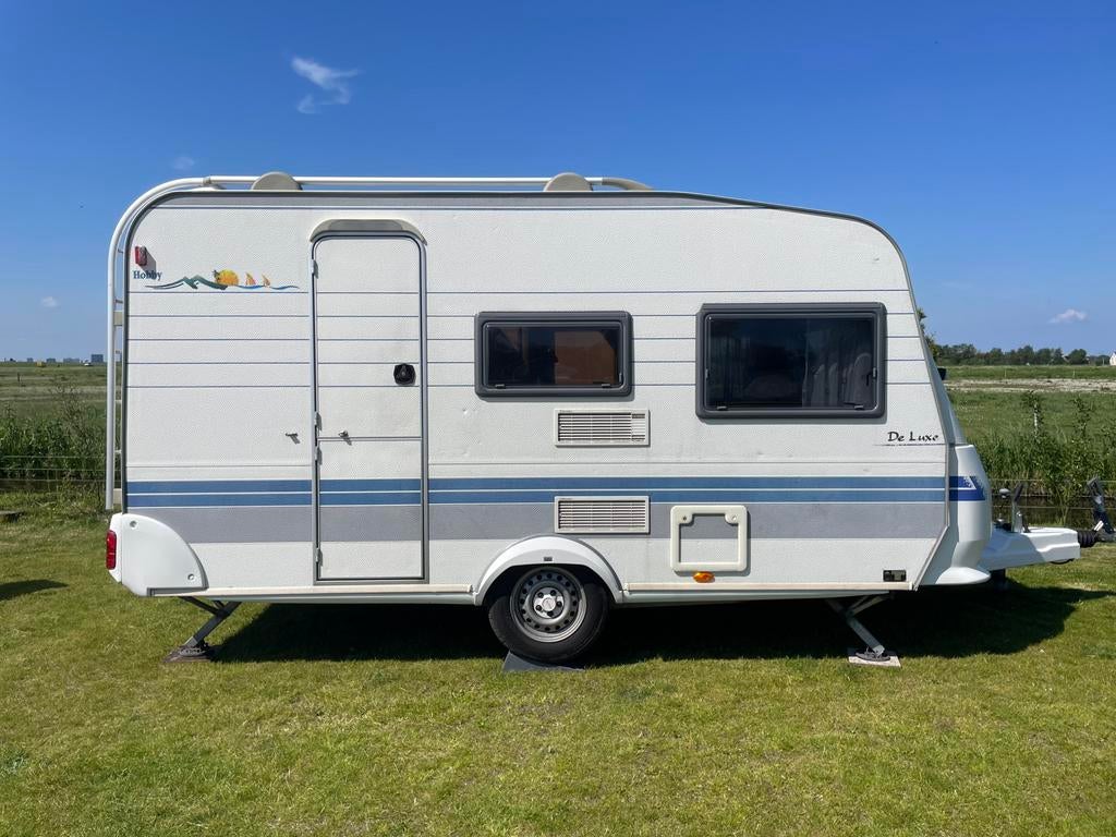 ️ Hobby De Luxe Easy 400KB | Airco | Stapelbed | Voortent, Caravans en Kamperen, Caravans, Luifel, Hobby, Treinzit, 750 - 1000 kg