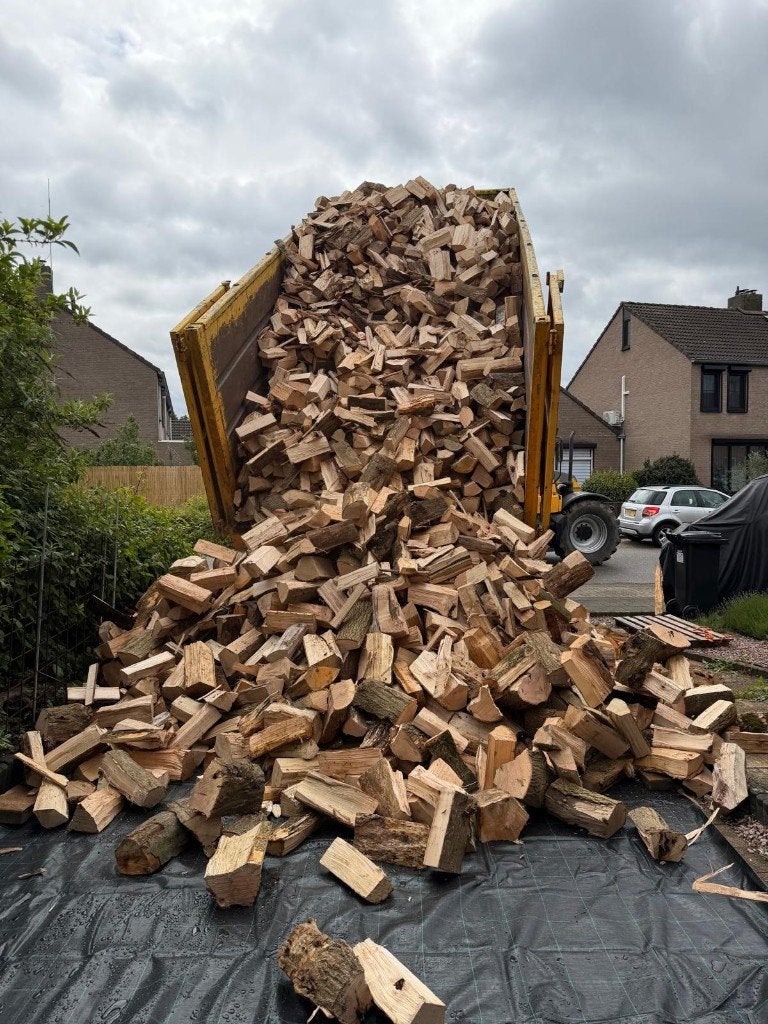 Hoogwaardig Droog & Halfdroog Brandhout, 6 m³ of meer, Ophalen of Verzenden, Beukenhout, Blokken