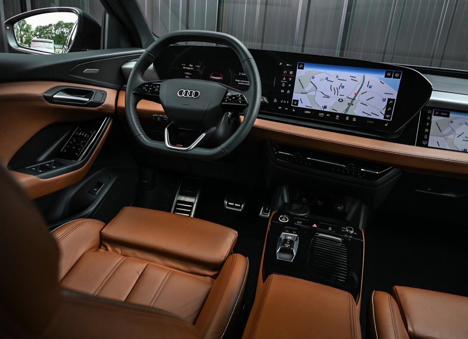 Audi Q6 e-tron leren caramelstoel, bronzen velgen, pano dak, Auto's, Automaat, 2000 kg, Particulier, Dealer onderhouden
