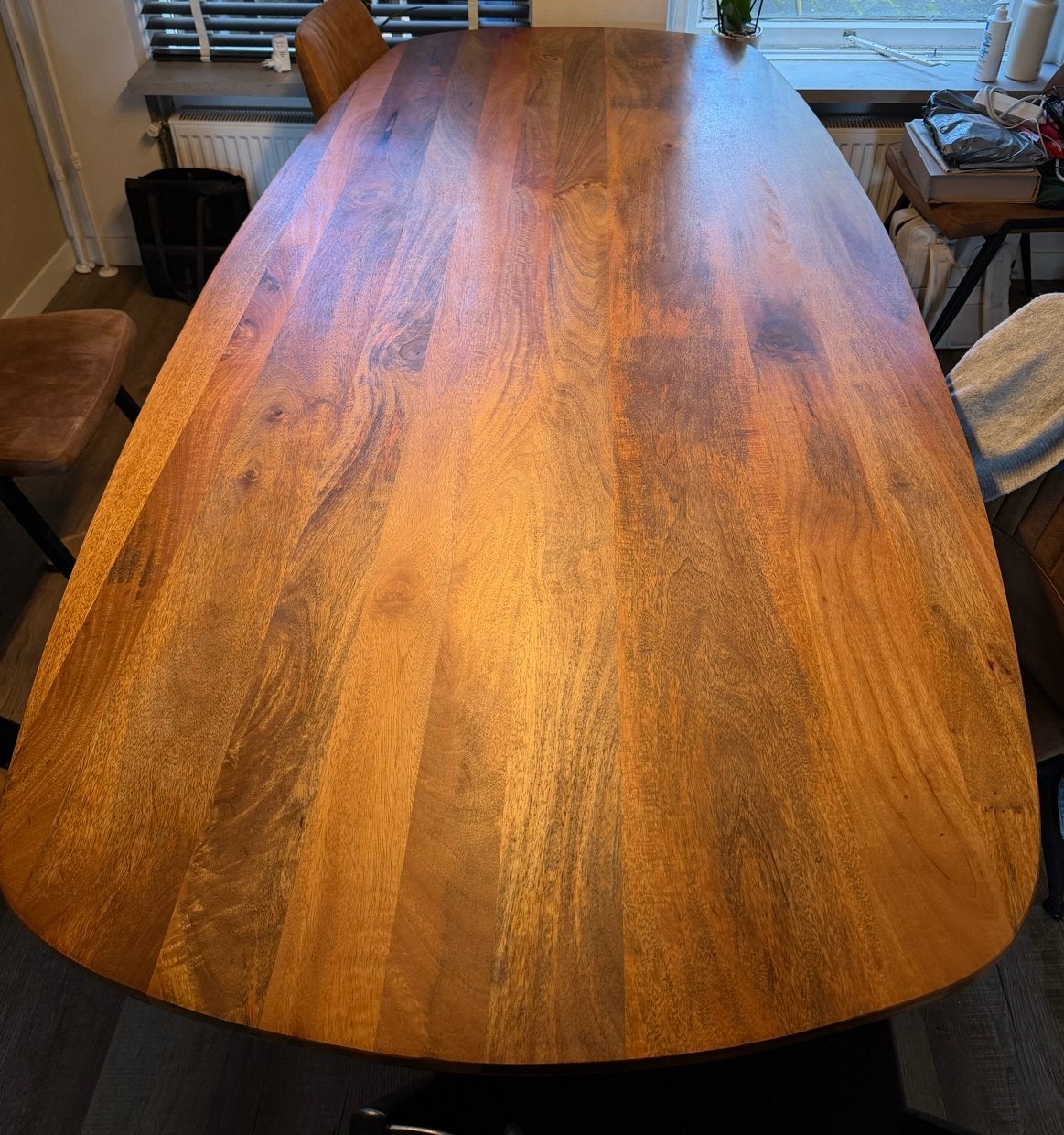 Deense eettafel 210x110 cm, Ophalen, Gebruikt, 100 tot 150 cm, 200 cm of meer