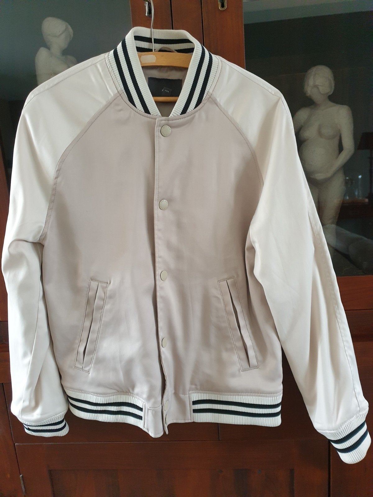 Bomberjack H&M, Beige, Ophalen of Verzenden, Zo goed als nieuw, H&M