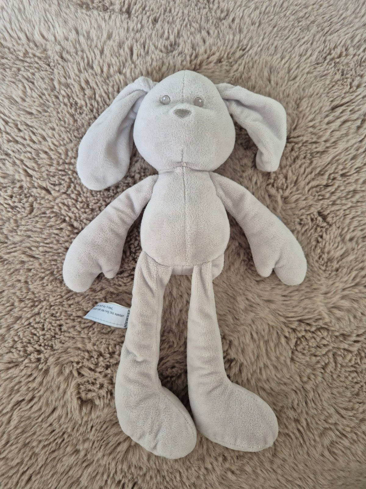 Knuffel konijn Zeeman, Grijs, Konijn, Ophalen of Verzenden, Zo goed als nieuw