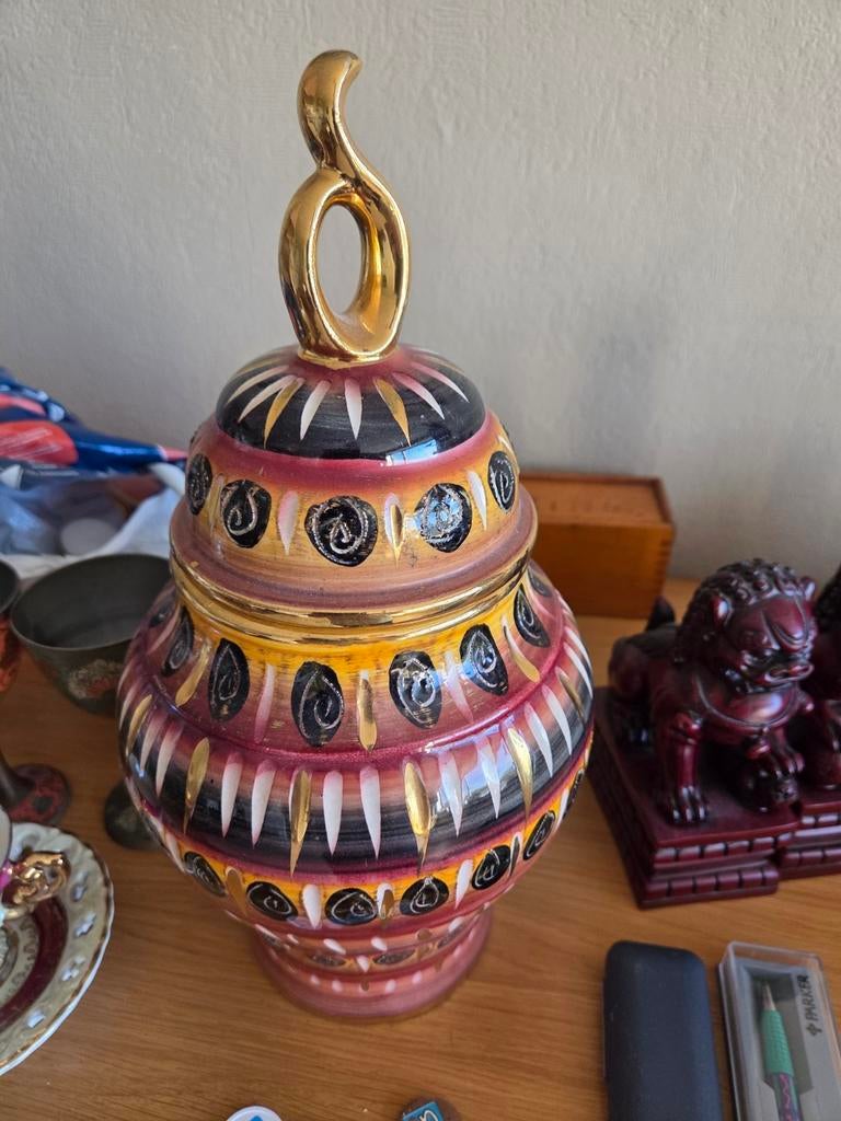 Vintage Keramieken Amphora Vaas - Hubert Bequet Quaregnon, Ophalen