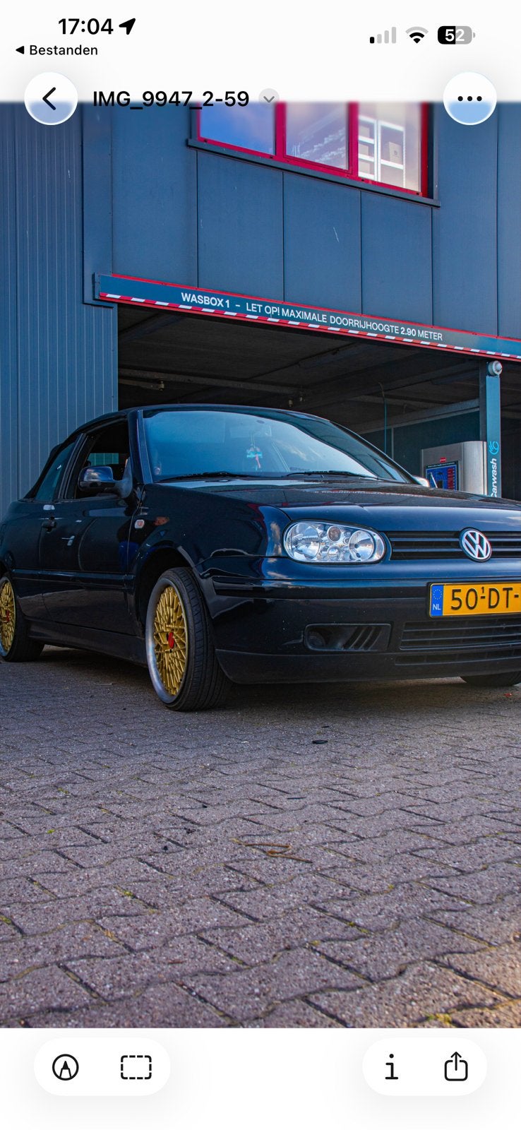 Bbs velgen goud rs, Ophalen