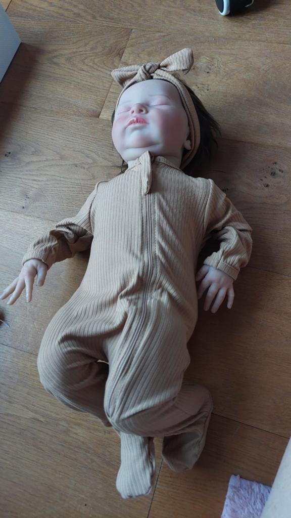 Realistische Reborn Babypop - Slapend Meisje, Ophalen of Verzenden, Zo goed als nieuw, Babypop