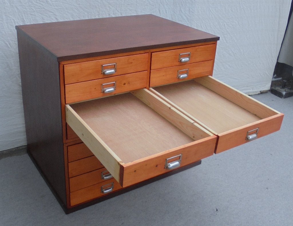 Papierkast ladekast apothekerskast tekeningenkast, Gebruikt, 5 laden of meer, Minder dan 100 cm, 50 tot 75 cm