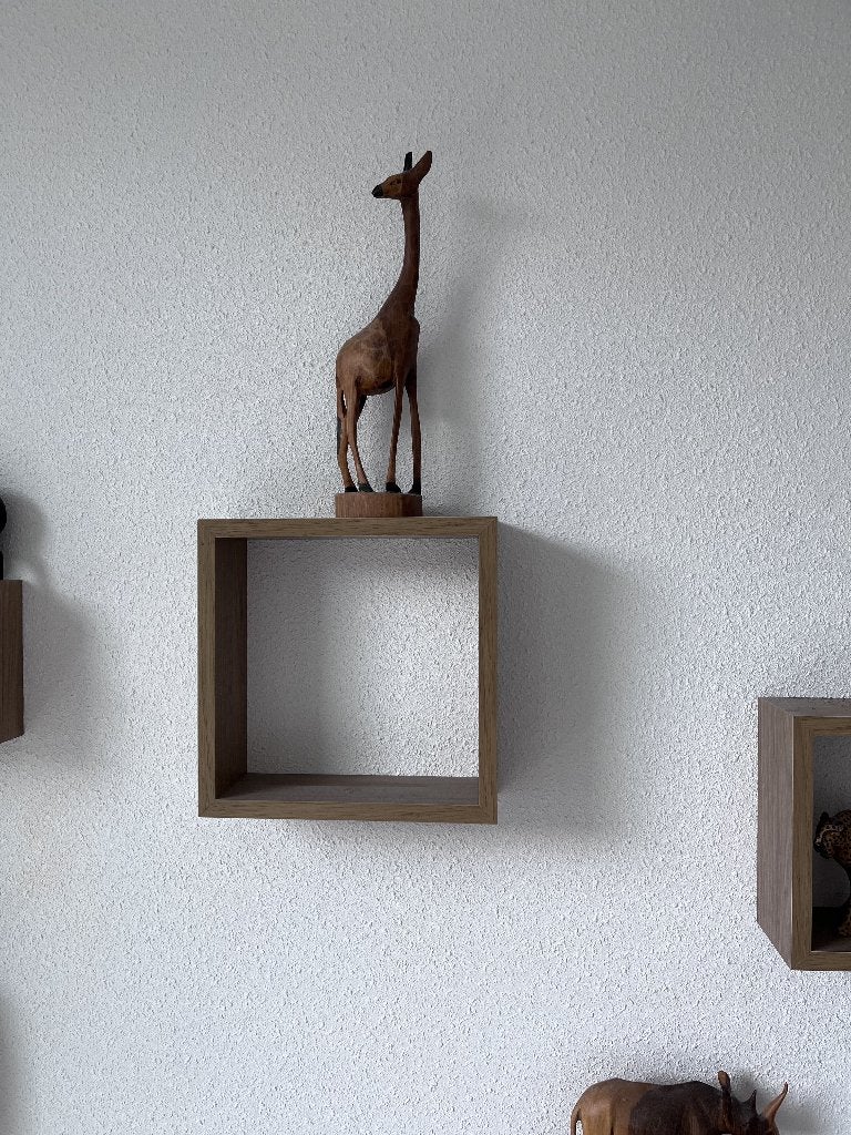 houtsnijwerk beeld giraf Kenia, Houtsnijwerk, Ophalen of Verzenden, 20 - 50 cm, Hout